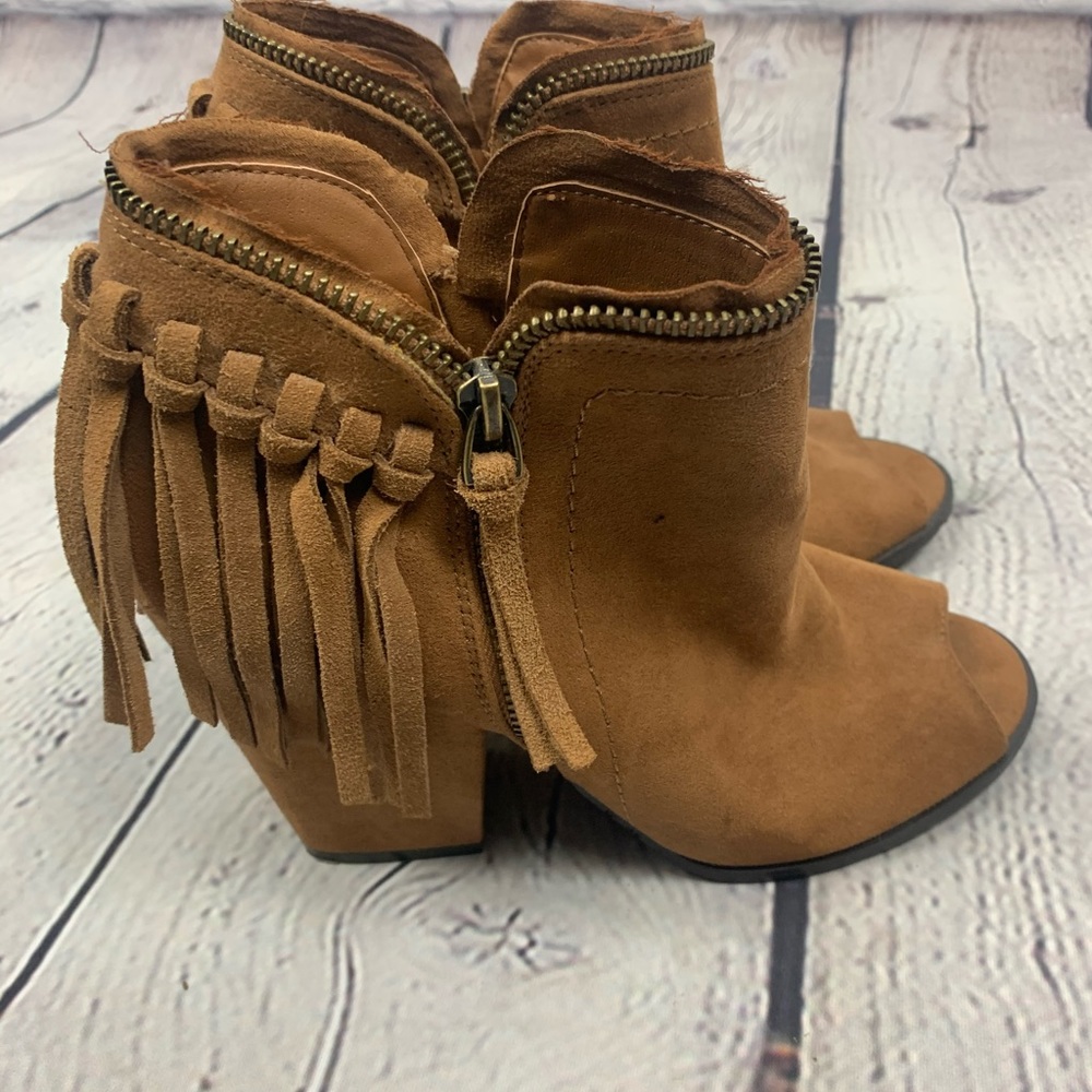 Dolce Vita Peep Toe Suede Booties